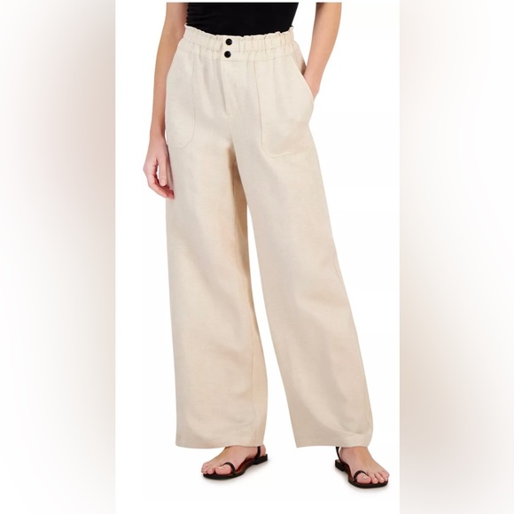INC International Concepts Pants - I.N.C Metallic Paperbag-Waist Pants